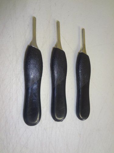 3 Scalpel Handle #5 Black Plastic Grip Surgical ENT Instruments