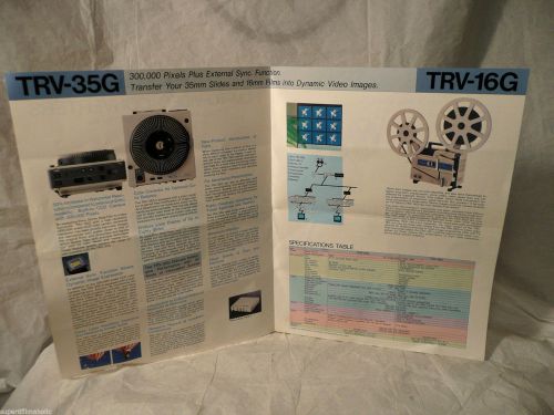 Original ELMO Film To Video Converter TRV 16G TRV-35G TRV-S8 TRV-R8 vtg CATALOG