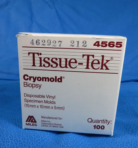 Tissue-Tek 4565 Cryomold Biopsy Disposable Vinyl Specimen Molds (100) ea.