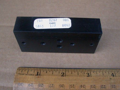 Collins 3-1/4&#034; x 1-1/4&#034; x 3/4&#034; black aluminum heat sink for TO-3 or LEDs