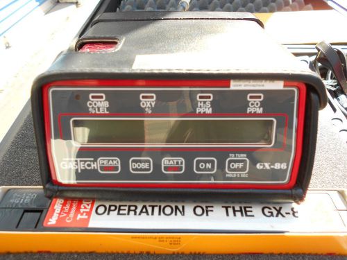 GASTECH GX-86 GAS DETECTOR COMPLETE WITH HARD CASE &amp; EXTRAS *LIKE RKI BRAND*