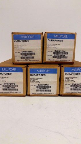 5 NEW DURAPORE HYDROPHILIC 20&#034; CODE F CARTRIDGE FILTERS WITH  FLAT SEAL GASKET