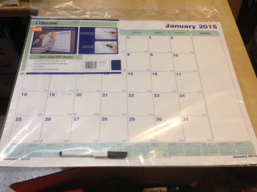 Blueline 2015 Write-On Cling-On Monthly Calendar - C151731 - 5 Pack - New Sealed