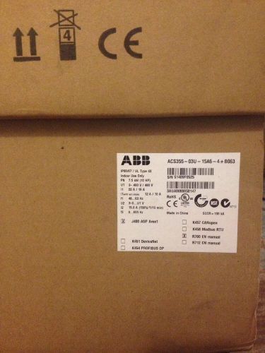 Abb vfd variable frequency drive acs355-03u-15a6-4 10 hp 480volt new for sale