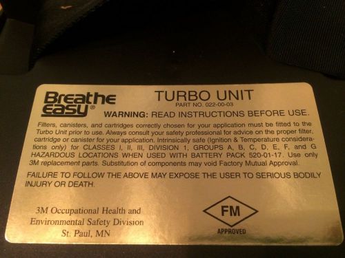 3M BREATHE EASY TURBO UNIT with Battery