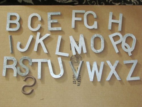 3 1/2&#034; tall PATTERN MOLD CASTING METAL LETTERS  23 PCS