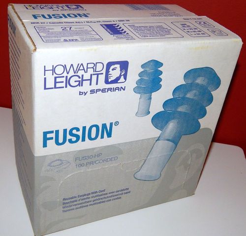 Howard Leight FUS30-HP Fusion Multiple-Use Earplugs 100 Pr/Box ($0.75/pr)