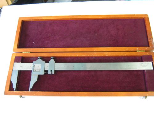 Starrett No.122 12&#034; Vernier Dial Calipers with Fitted Wood Case USA
