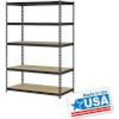 Edsal 48&#034;W X 18&#034;D X 72&#034;H Ultra Steel Rack Storage Adjustable Shelves Black