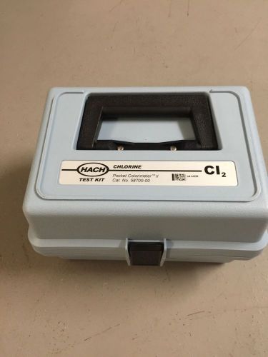 Hach chlorine pocket colorimeter ii 58700 handheld meter &amp; spec  standards kit for sale