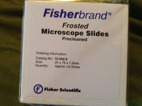 FisherBrand Frosted Microscope Slides precleaned with Bonus Cover Glass