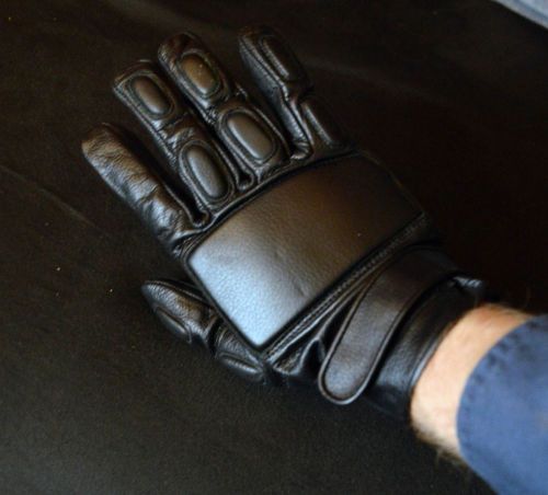 Law Enforcement S.W.A.T. Gloves, Full Finger, Leather, Velcro Wrist, Size Small