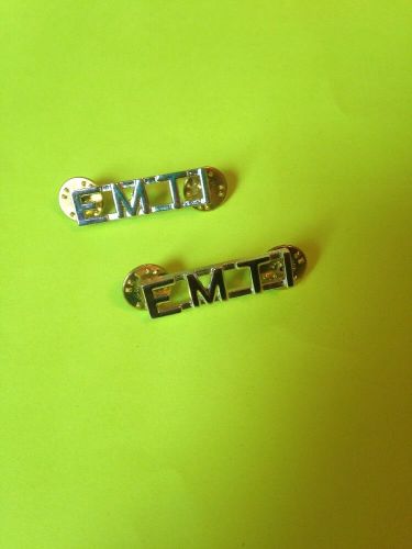Lot Of 2 EMTI Lapel Pins 1 1/2 Inch Long 3/8 Inch Tall New Never Used