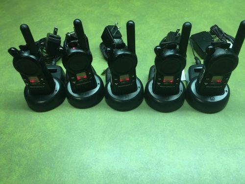 5 Motorola CLS1110 UHF Radios with Chargers : Very Good Condition