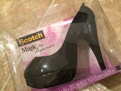 Scotch Tape New in Package NIP High Heel Sexy Black Stiletto Shoe Dispenser