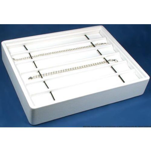 Bracelet Watch Display Tray White Faux Leather Unit