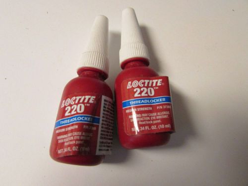 Loctite 220 thread locker, small bottle 10 ml red bottle white cap new med for sale