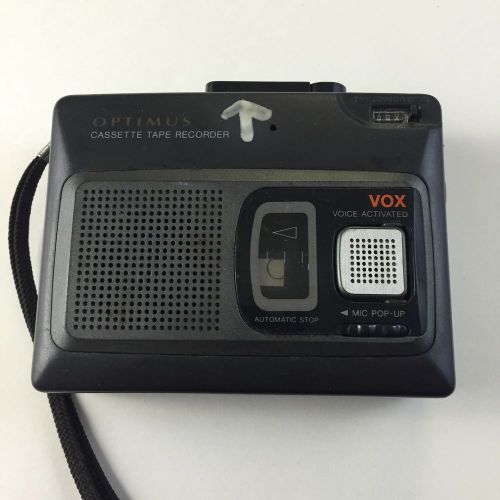 Optimus CTR-115 Cassette Voice Recorder Dictaphone VOX Variable Speed Cue Tested