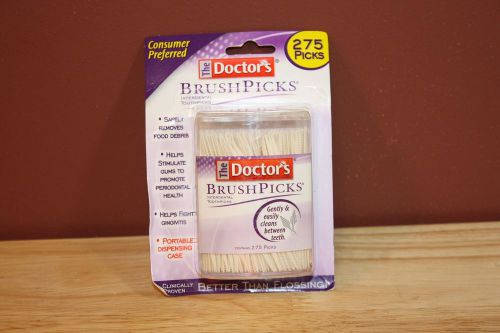 NEW THE DOCTOR&#039;S BRUSH PICKS INTERDENTAL TOOTHPICKS FLOSSING 275 PIECE (3 COUNT)