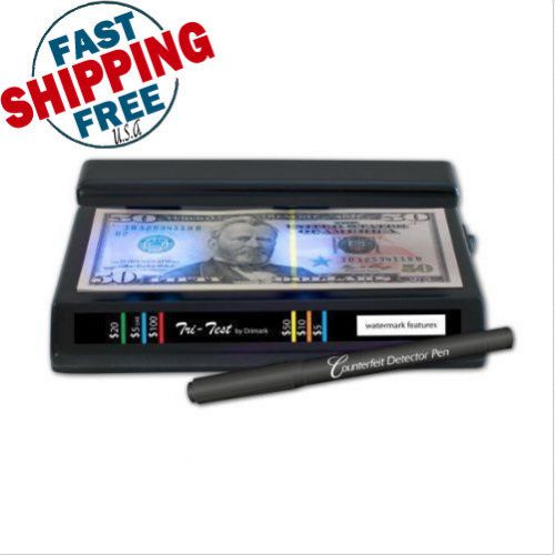 Fake Money Tester Counterfeit Money Detector Machine w/ LED light US Dollars NEW