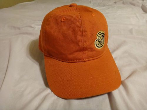 Rare official panera bread employee issue adult orange adjustable velcro cap hat for sale