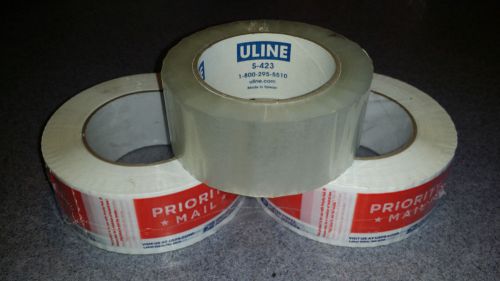 1 roll s 423 uline shipping tape &amp; 2 free Priority Mail ROLLS packing older nos