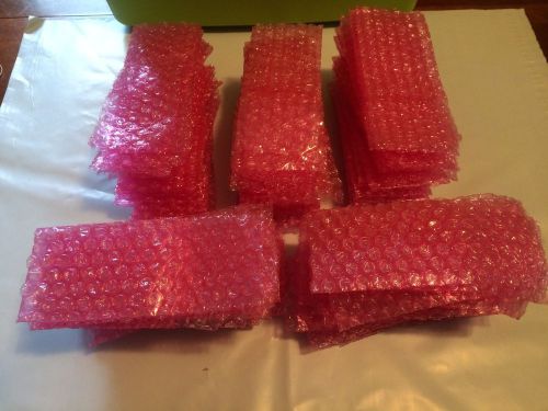 100 ea anti-static open end bubble bags 4&#034; x 2&#034; w/ 3&#034; flap for sale