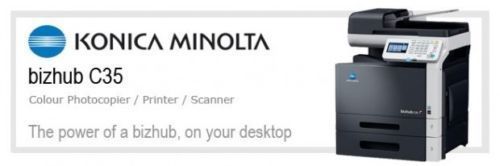Konica Minolta Bizhub C35, Network, Fax Scan comes with 2 trays Low Meter!!! 65k
