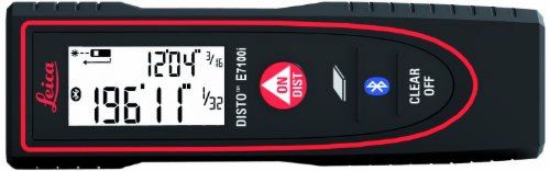 Leica geosystems e7100i 200ft range, laser distance measurer, black/red for sale