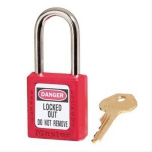 New master lock 410kared safety lockout keyed alike padlock, red for sale