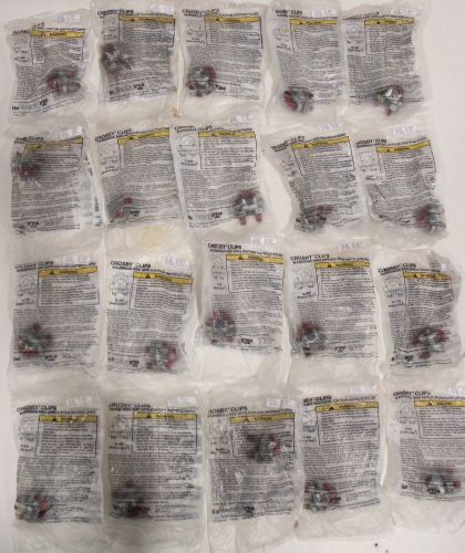 Lot of (20) new crosby clips 3/8&#034; wire rope g-450 1010079 red u bolt for sale
