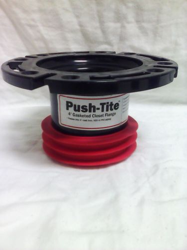 Sioux chief push-tite 4&#034; gasketed closet flange pushes into 4&#034; cast iron abc pvc for sale