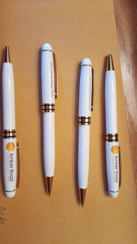 LOT OF 4 HEAVY BARRELLED TWIST STYLE  PENS, with CROSS STYLE REFILLS