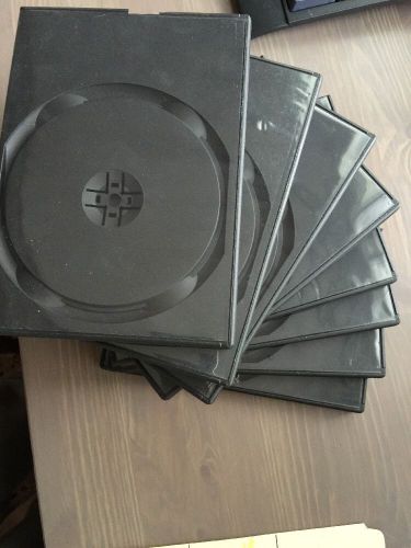8 Standard 14mm Double CD DVD Black Storage Case Box