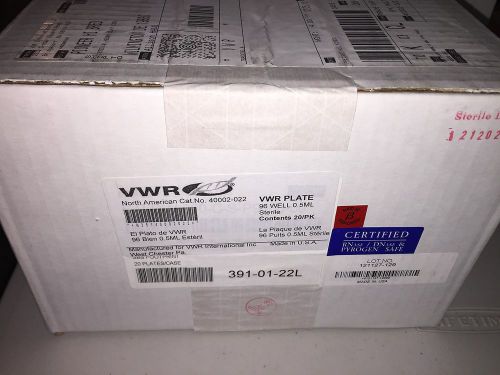 NEW VWR 96-well Storage Plates (0.5ml), Clear, Sterile (cs20)(cat#40002-022)