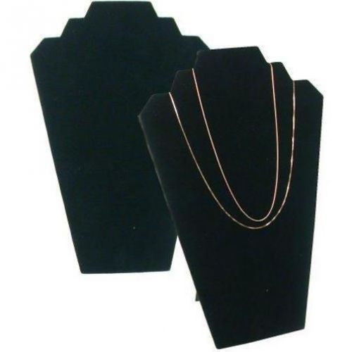 2 Black Velvet Necklace Bust Pendant Jewelry Displays
