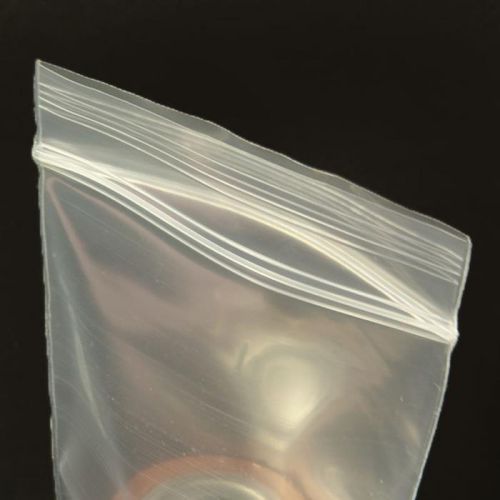 Poly Zip Lock Resealable Plastic 2 Mil Bags Size 8 x 5 Clear 100 Per Package