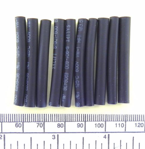 Heat shrink tubing - black 3,5 x 40 mm - pack of 10