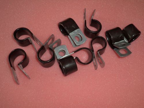 AEROQUIP 900729-4 0.75 Closed Support Clamp Vinyl Coated Steel 0.406in Lot of 10