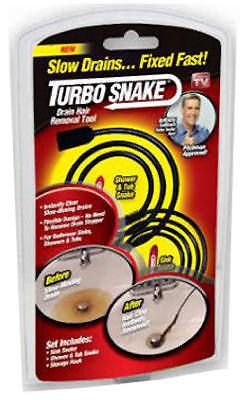 Turbo Snake Flexible Stick Drain Opener - As Seen On TV-TURBO DRAIN SNAKE