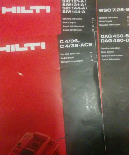 Hilti manuals sid121-a, wsc7.25-s, C4/36, Dag 450-s