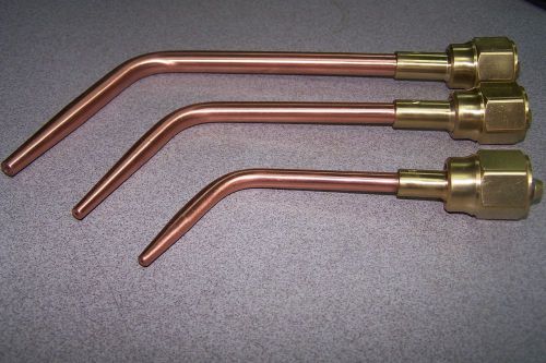 3 genuine victor 1-w-1, 1-w-3, 1-w-5 welding brazing tips 100fc torch handle for sale