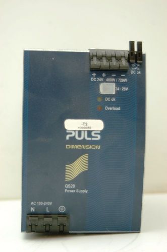 Puls dimension qs20.241, power supply 24 - 28 vdc 20 - 17.1 a 480 w ac for sale