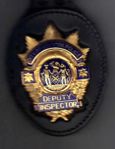 NYC Police Deputy Inspector style badge Cut-Out Belt Clip (badge not included)