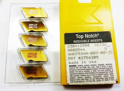 Kennametal 298412R00 KC732 Carbide Grooving Inserts (QTY 4 Inserts) (N 143)