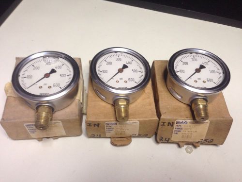 Lot of (3) New WIKA 9767118 Liquid Filled Valves 600Psi, 1/4&#034; NPT LM *Free S&amp;H*
