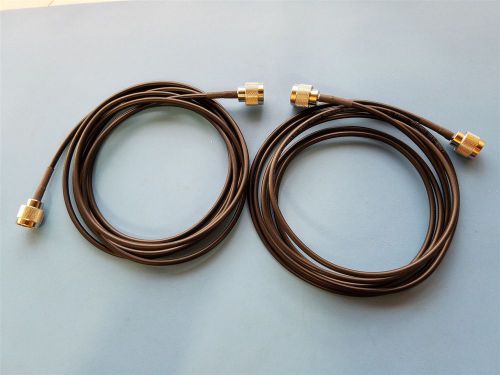 2 TIMES MICROWAVE 119&#034; TYPE N RF COAXIAL CABLE ASSEMBLIES