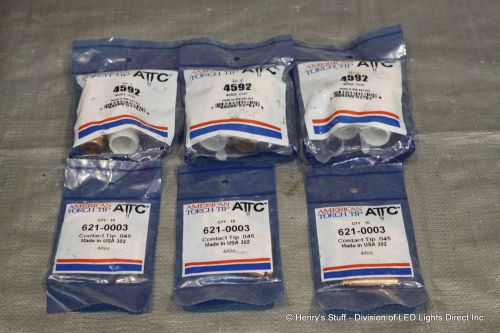 American Torch Tip - Nozzles &amp; Contact Tips - 4592 &amp; 621-0003 - NEW - SKU1485