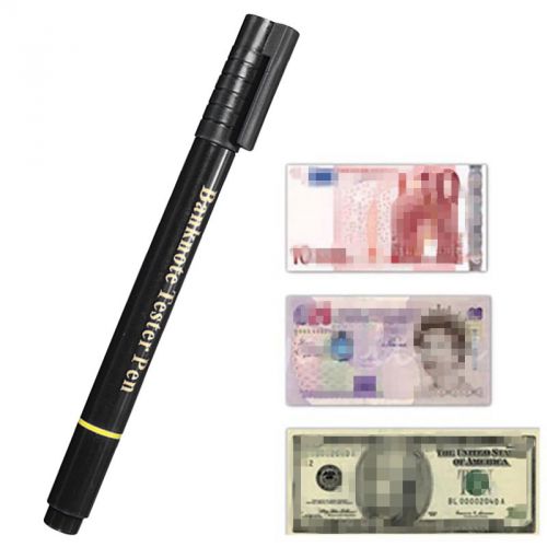 Black Banknote Counterfeit Bills Checker Fake Money Detector Tester Pen Marker