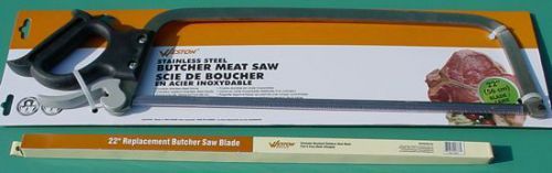 22&#034; Stainless Steel Butcher Meat Saw With 22&#034; Stainless Steel Replacement Blade
